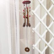 Tuulekell “Pronksikarva kellukesed” koos punaste helmeste ja hiina müntidega