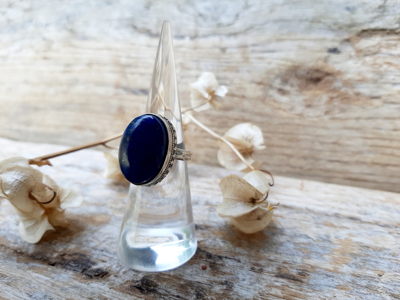 Lasuriidi ehk Lapis Lazuliga hõbesõrmus (eri disainid)