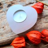 Seleniit südamekujuline küünlahoidja