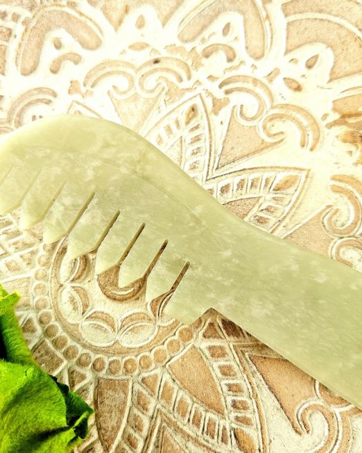 Gua sha kristallist kamm heleroheline jaad