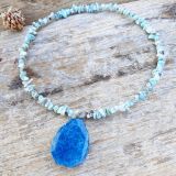 Larimar sinine fossiilkorall ripats kaelaehe