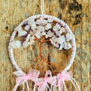 Väike unenäopüüdja roosast kvartsist Elupuuga | Koidukuma disain