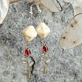 Kõrvarõngad Roos hõbetatud | Koidukuma disain