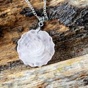 Roosa kvarts roosiõis ripats ketiga 925"