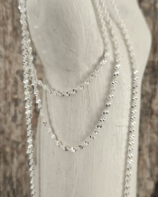 Hõbekett #2 keerdus vormiga 75 cm 925"