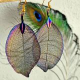 Kõrvarõngad Lehed virmalised | Koidukuma disain