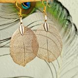 Kõrvarõngad Lehed roosakaskuld | Koidukuma disain